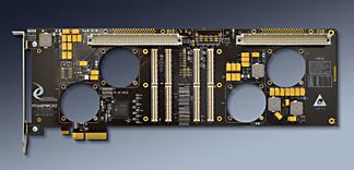 4 lane PCIe to 2 PMC adapter in full size PCIe card